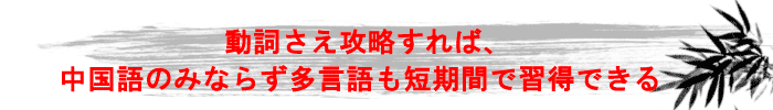 動詞さえ攻略すれば、中国語のみならず多言語も短期間で習得できる